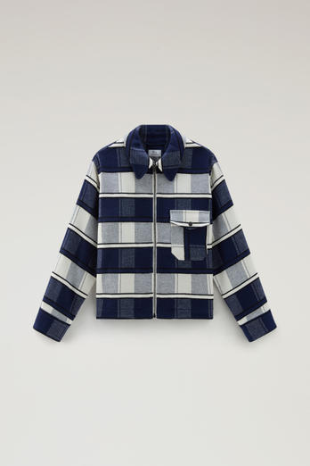 Gentry Overshirt in Manteco Recycled Cotton Blend Blue photo 1 | Woolrich