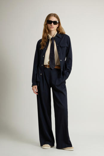 Overshirt in Wool Blend Blue photo 1 | Woolrich