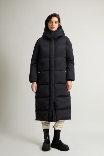 Aurora Long Parka in Stretch Nylon Black photo 1 | Woolrich