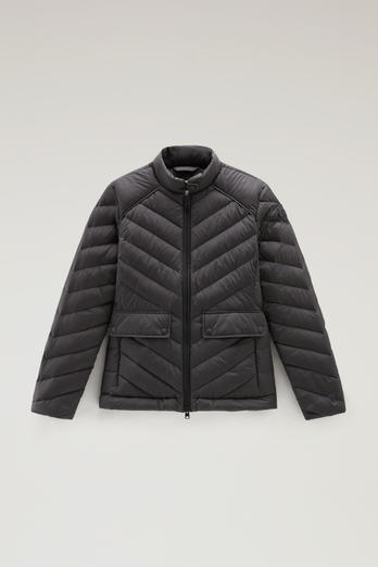 Short Padded Jacket with Chevron Quilting Black photo 1 | Woolrich