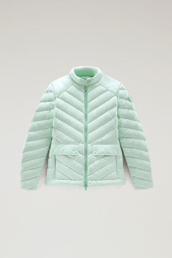 Short Padded Jacket with Chevron Quilting Green photo 1 | Woolrich