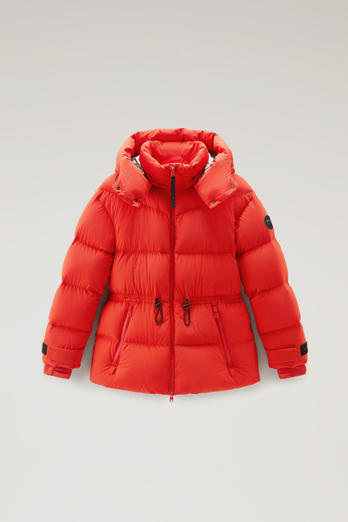 Stretch Nylon Down Jacket with Detachable Hood Orange photo 1 | Woolrich