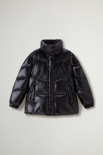 Aliquippa Down Jacket in Glossy Nylon Black photo 1 | Woolrich