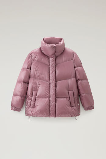 Aliquippa Down Jacket in Glossy Nylon Pink photo 1 | Woolrich
