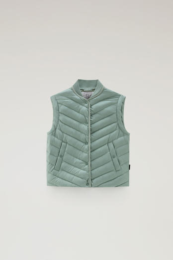 Microfiber Vest with Chevron Quilting Green photo 1 | Woolrich