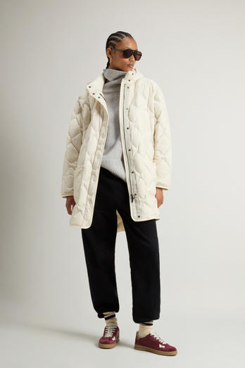 Heritage Cape Jacket in Microfiber with Removable Hood White photo 1 | Woolrich