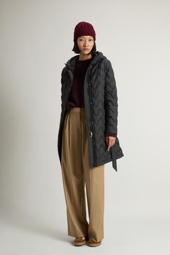 Quilted Microfiber Heritage Parka Black photo 1 | Woolrich