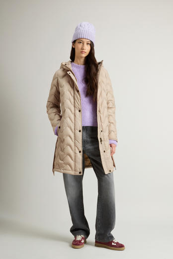 Quilted Microfiber Heritage Parka Beige photo 1 | Woolrich