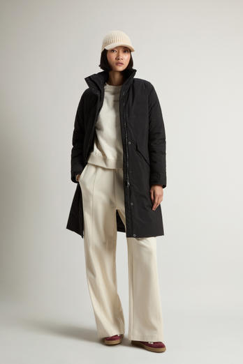 Long Cloud Jacket with Foldaway Hood Black photo 1 | Woolrich