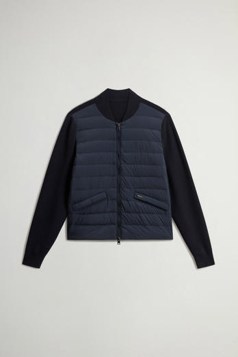 Hybrid Bomber Jacket in Nylon Blue photo 1 | Woolrich