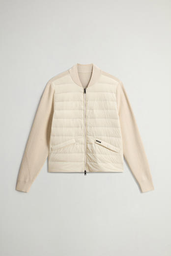 Hybrid Bomber Jacket in Nylon White photo 1 | Woolrich