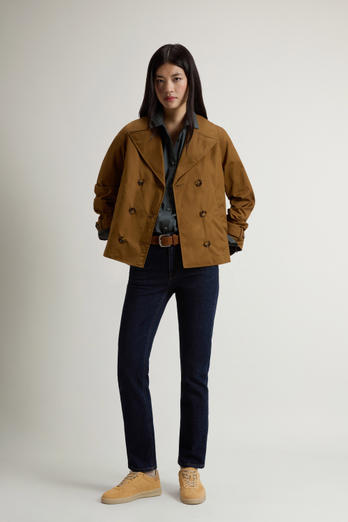 Pure Cotton Pea Coat Brown photo 1 | Woolrich
