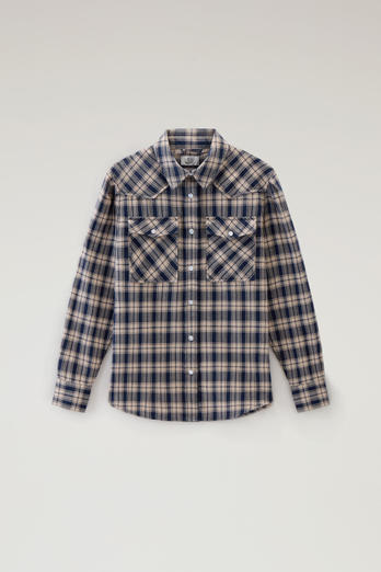 Light Flannel Check Shirt Blue photo 1 | Woolrich
