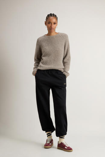 Pants in Pure Cotton Fleece Black photo 1 | Woolrich
