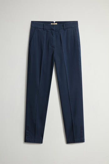 Chino Pants in Stretch Cotton Blend Blue photo 1 | Woolrich