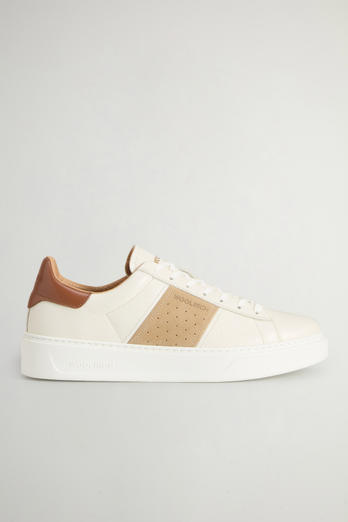 Classic Court Calfskin Sneakers with Suede Details White photo 1 | Woolrich