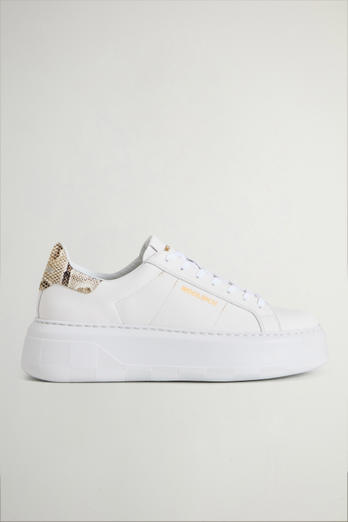 Chunky Court Calfskin Sneakers White photo 1 | Woolrich
