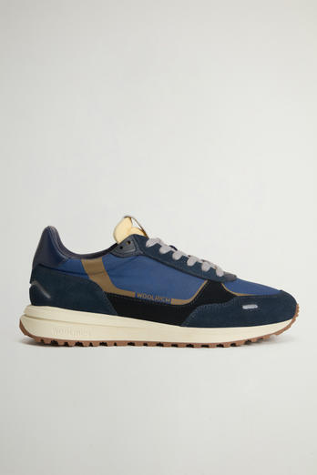 Retro Sneakers in Nylon with Leather Details Blue photo 1 | Woolrich